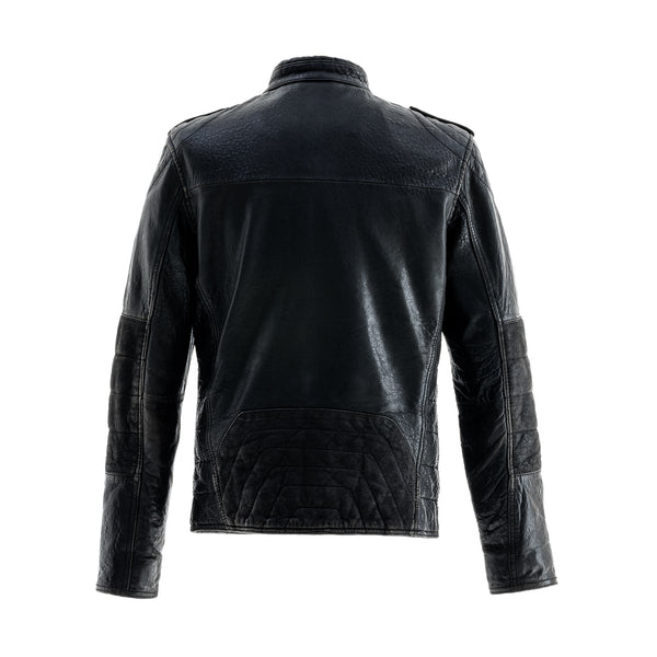 Two textured leather coat for men