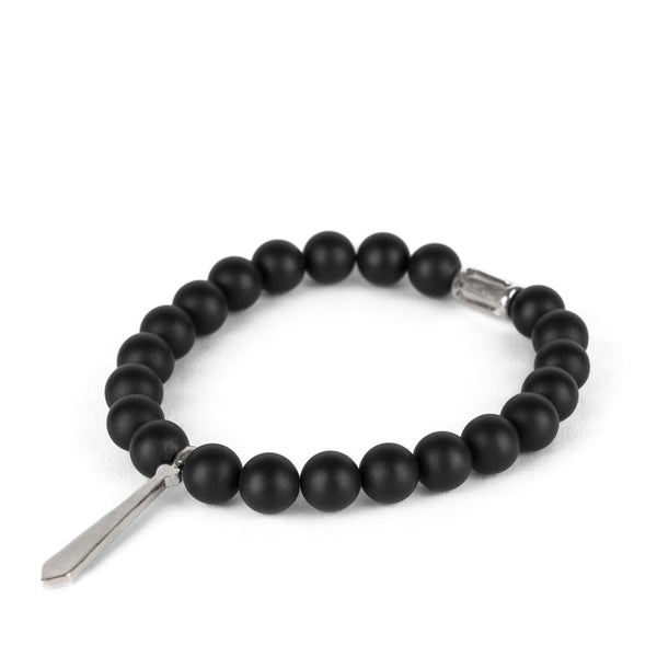 Bracelet Cravate Onyx Noir Mat